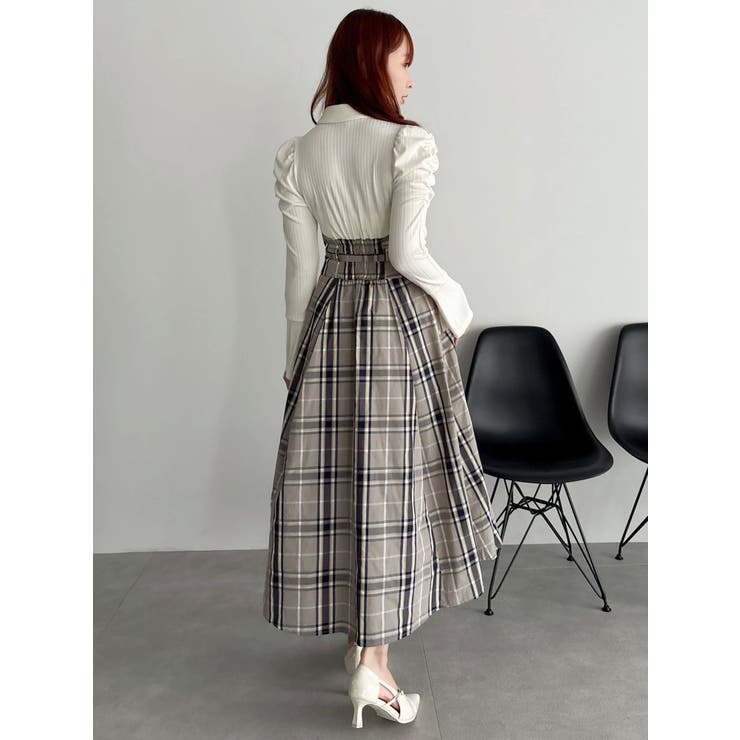 シャツカラーコルセットタックワンピース | dazzlin | 詳細画像29 