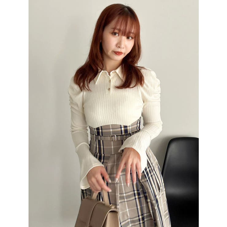 シャツカラーコルセットタックワンピース | dazzlin | 詳細画像32 