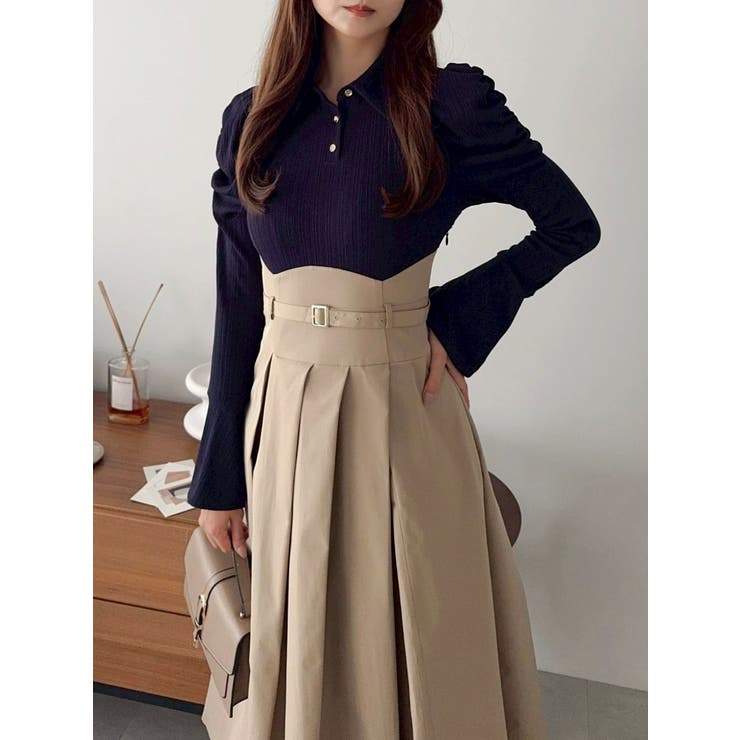 シャツカラーコルセットタックワンピース | dazzlin | 詳細画像39 