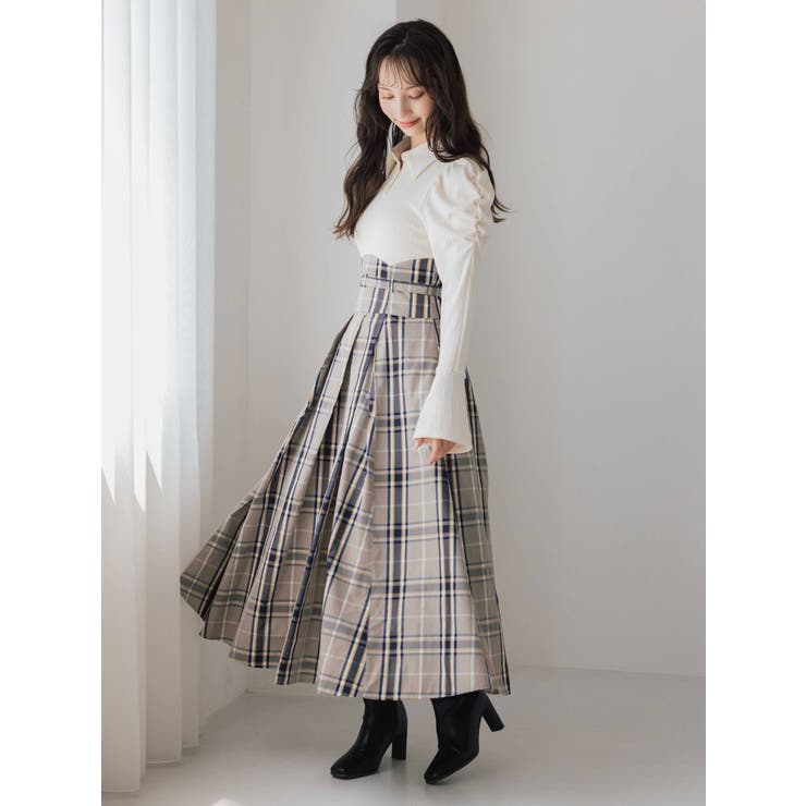 シャツカラーコルセットタックワンピース | dazzlin | 詳細画像4 