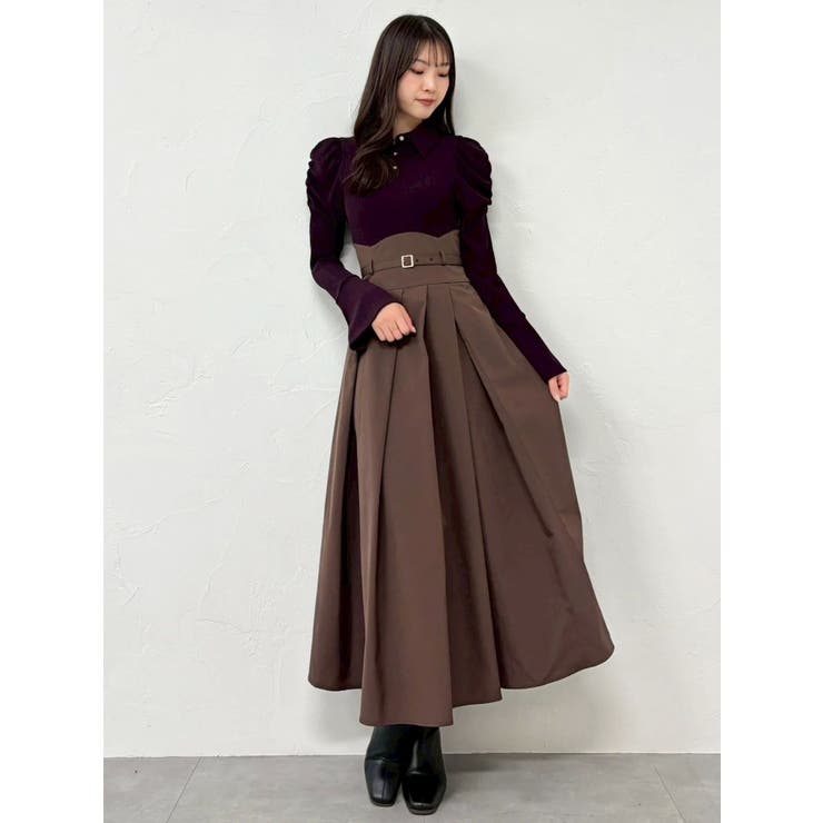 シャツカラーコルセットタックワンピース | dazzlin | 詳細画像42 