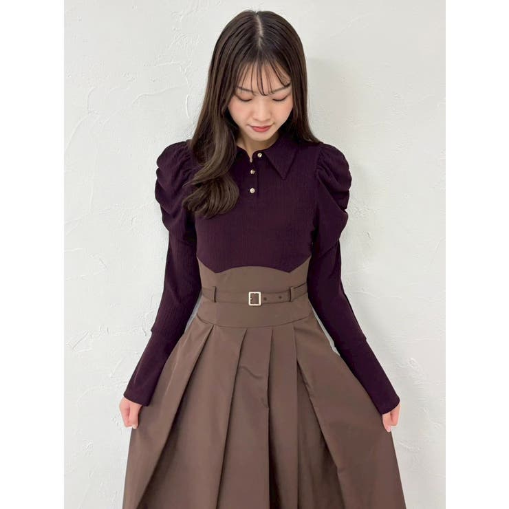 シャツカラーコルセットタックワンピース | dazzlin | 詳細画像45 