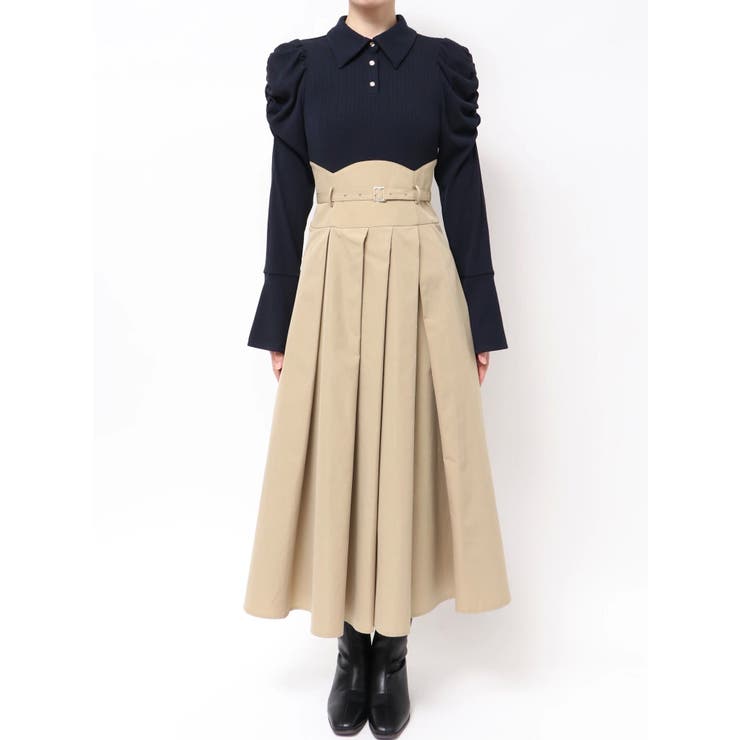 シャツカラーコルセットタックワンピース | dazzlin | 詳細画像46 