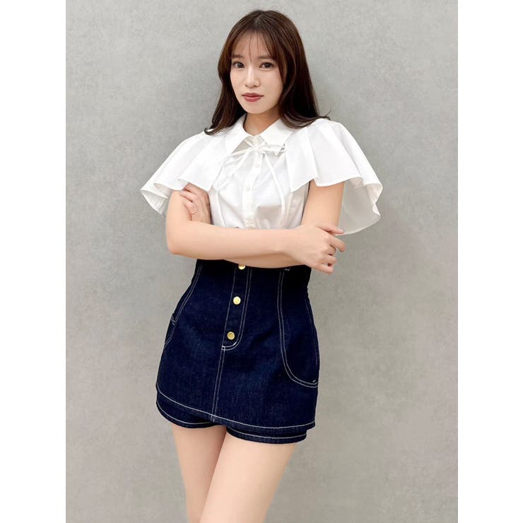 2WAYケープリボンブラウス | dazzlin | 詳細画像3 