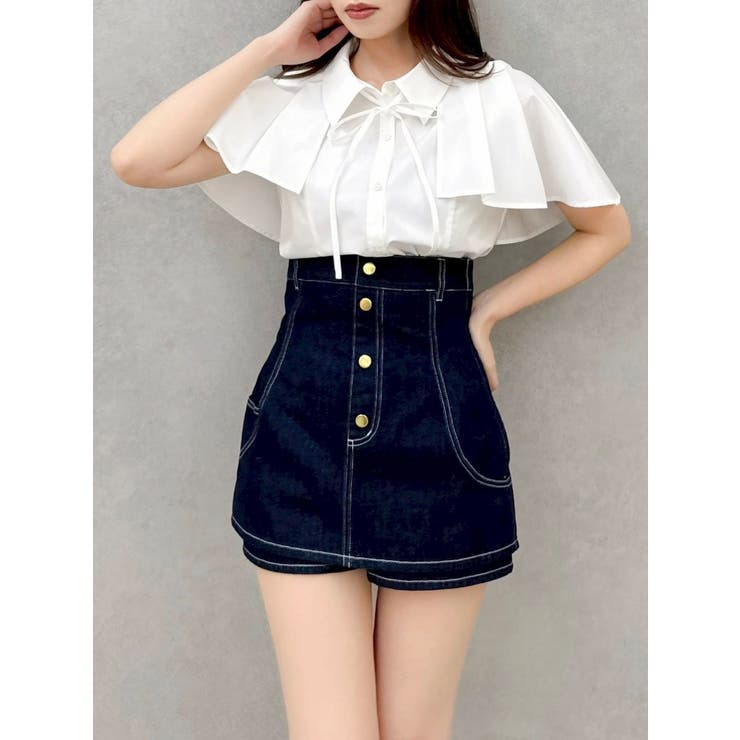 2WAYケープリボンブラウス | dazzlin | 詳細画像7 