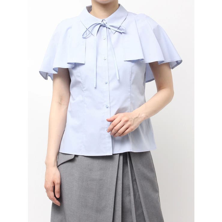 2WAYケープリボンブラウス[品番：MKSW0065562]｜dazzlin