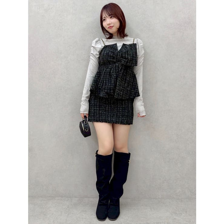 ツイードツイストビスチェ[品番：MKSW0065950]｜dazzlin（ダズリン）の