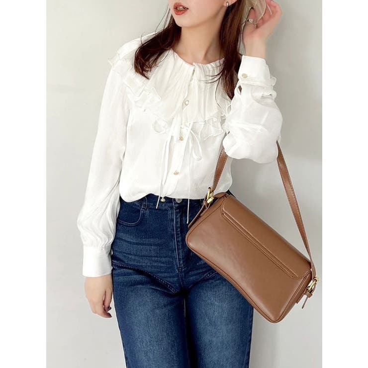 アイボリー | ピエロフリルブラウス | dazzlin