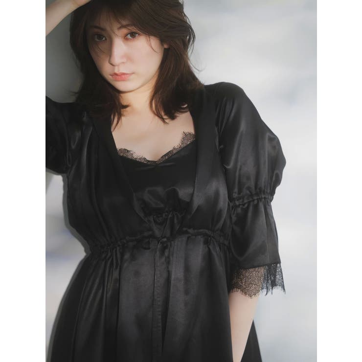 ブラック | 【吉田朱里】シルクカップインキャミソール | dazzlin