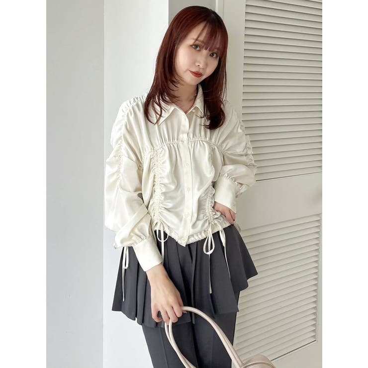 2WAYギャザーシャツブルゾン | dazzlin | 詳細画像3 