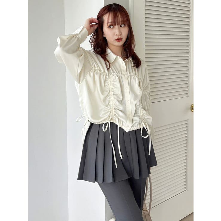 2WAYギャザーシャツブルゾン | dazzlin | 詳細画像4 