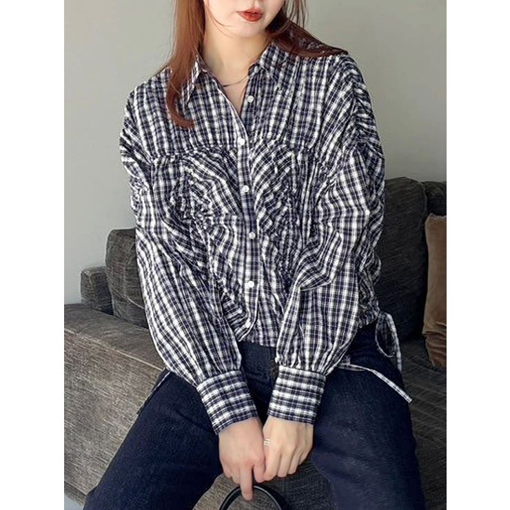 ミックス | 2WAYギャザーシャツブルゾン | dazzlin