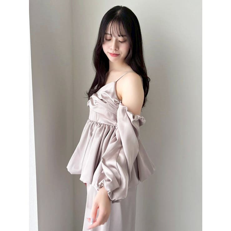 ペプラムギャザーバルーンブラウス | dazzlin | 詳細画像12 