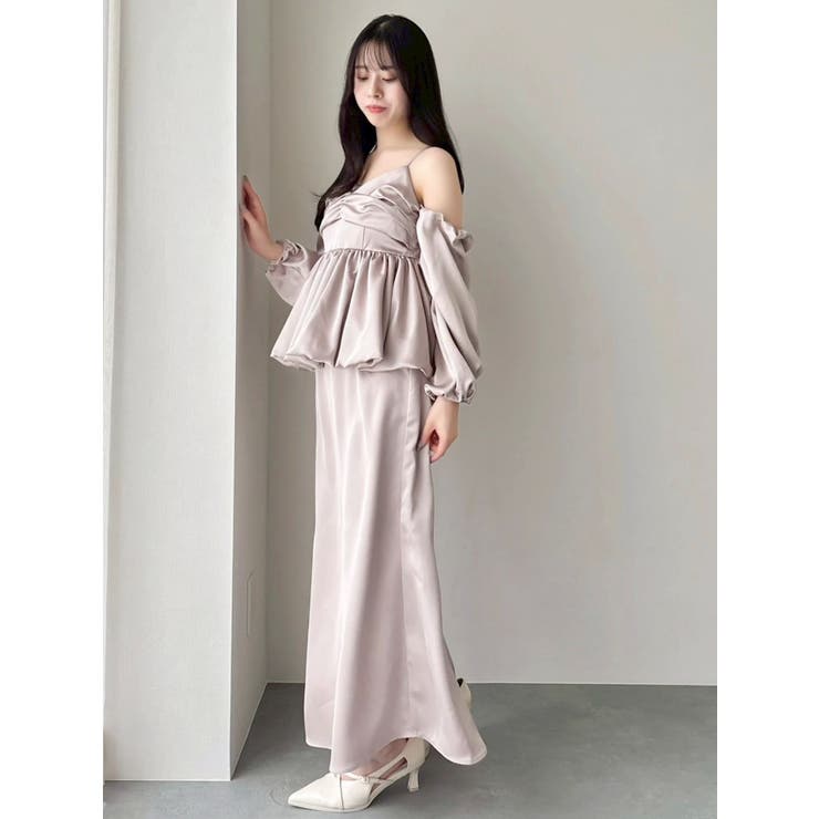 ペプラムギャザーバルーンブラウス | dazzlin | 詳細画像16 