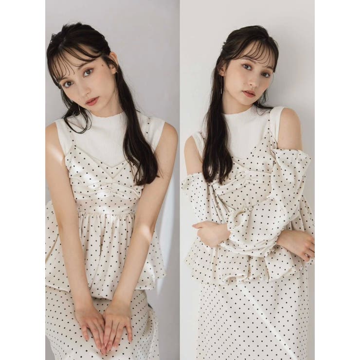 ペプラムギャザーバルーンブラウス | dazzlin | 詳細画像2 