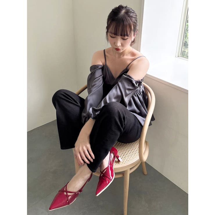 ペプラムギャザーバルーンブラウス | dazzlin | 詳細画像21 