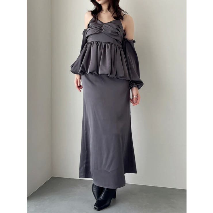 ペプラムギャザーバルーンブラウス | dazzlin | 詳細画像27 