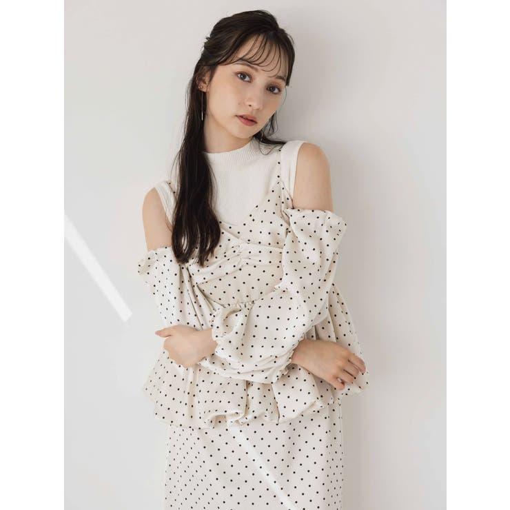 ペプラムギャザーバルーンブラウス | dazzlin | 詳細画像3 