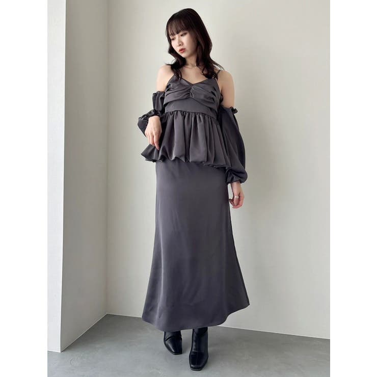 ペプラムギャザーバルーンブラウス | dazzlin | 詳細画像30 