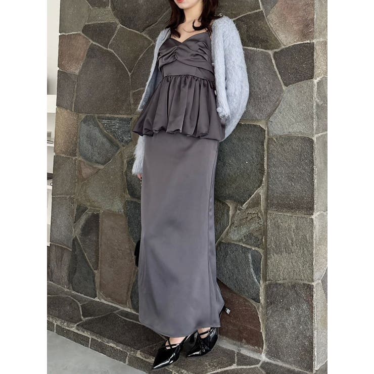 ペプラムギャザーバルーンブラウス | dazzlin | 詳細画像32 