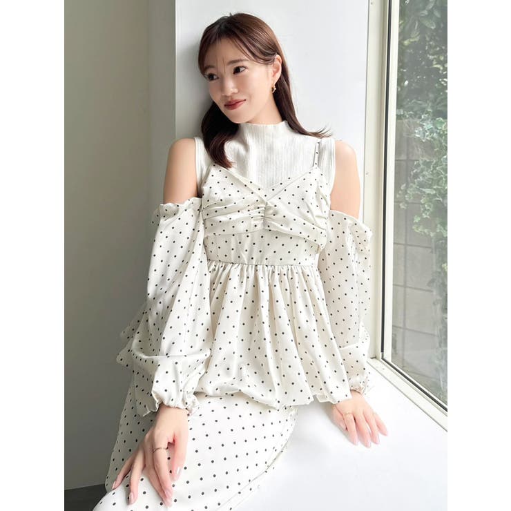 ペプラムギャザーバルーンブラウス | dazzlin | 詳細画像38 