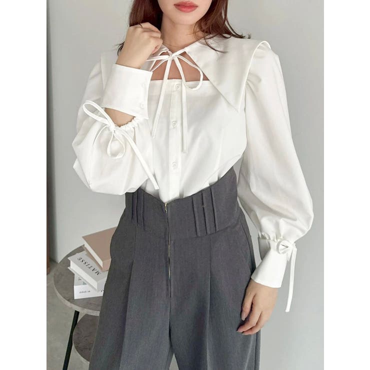 【20周年記念復刻！】オープンリボンブラウス | dazzlin | 詳細画像1 