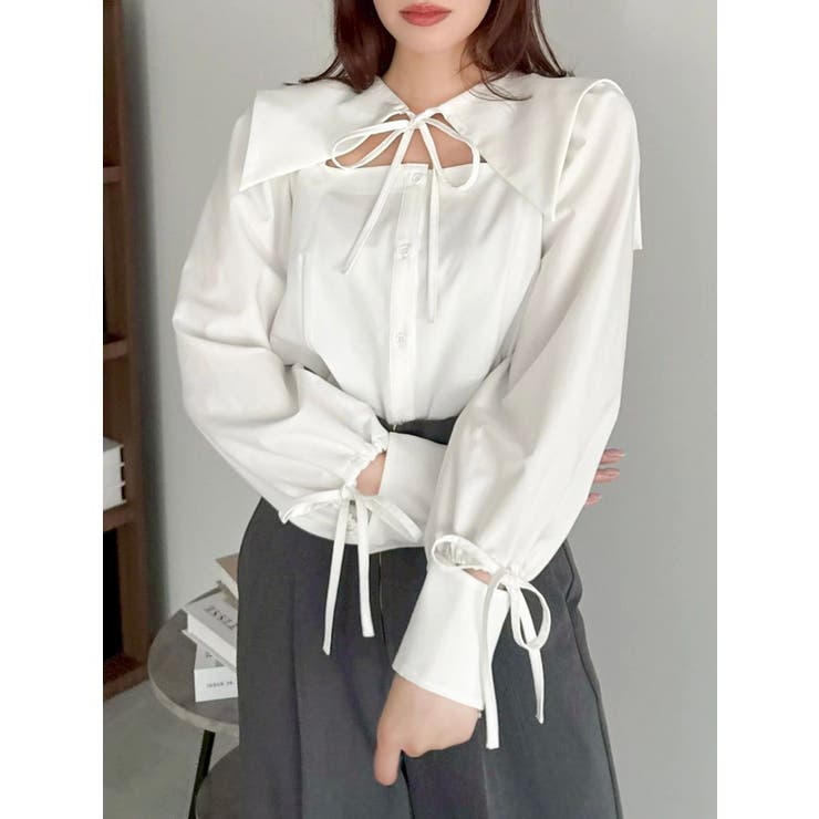 【20周年記念復刻！】オープンリボンブラウス | dazzlin | 詳細画像16 