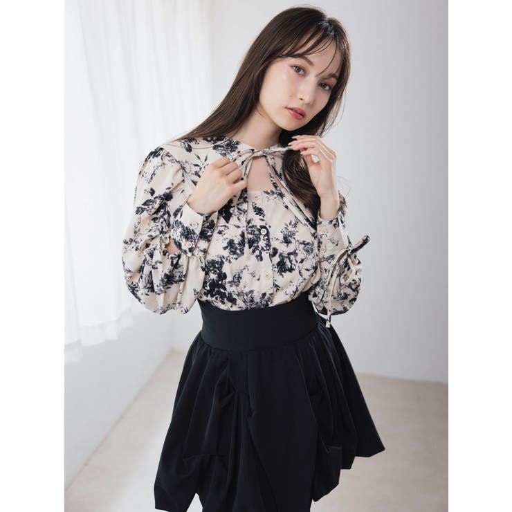 アイボリー | 【20周年記念復刻！】オープンリボンブラウス | dazzlin