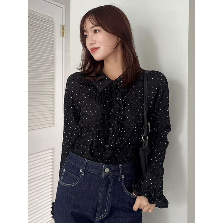 シュリンクフラワーショートシャツ | dazzlin | 詳細画像12 