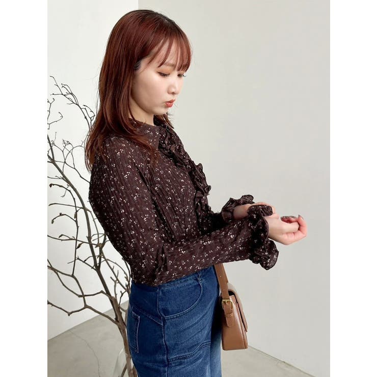 シュリンクフラワーショートシャツ | dazzlin | 詳細画像26 