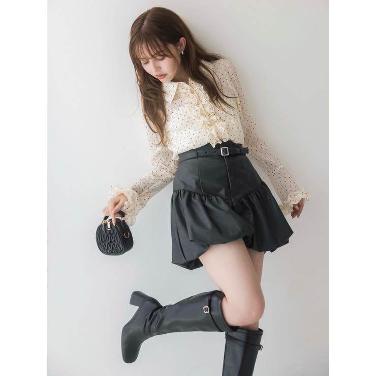 シュリンクフラワーショートシャツ | dazzlin | 詳細画像3 