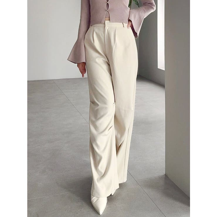 アイボリー | ニータックストレートパンツ | dazzlin