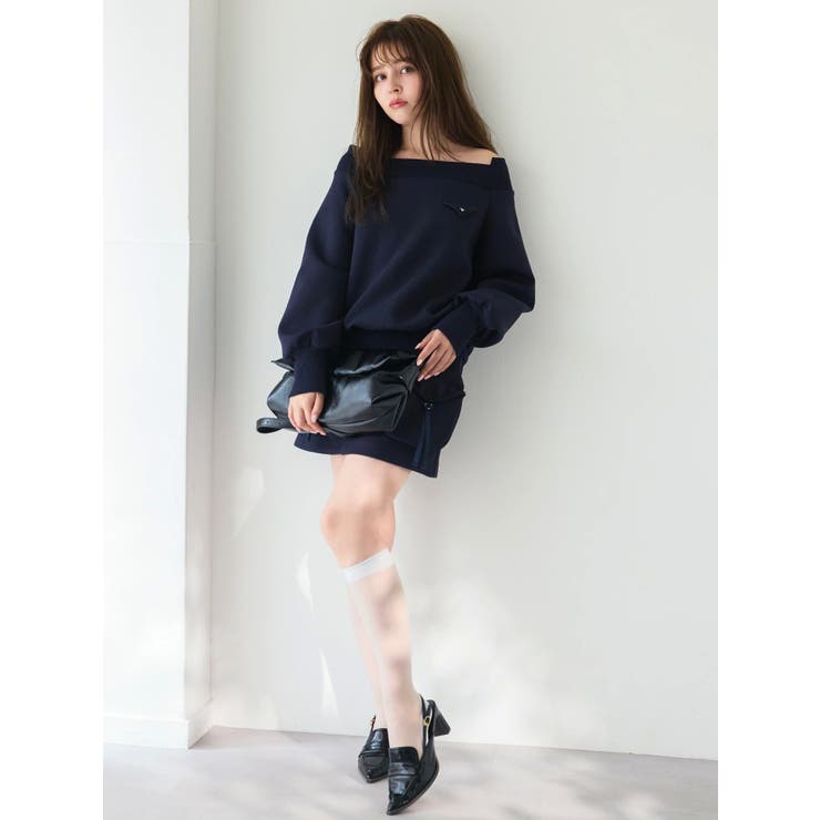 【セットアップ対応】スウェットポケットミニスカート | dazzlin | 詳細画像4 