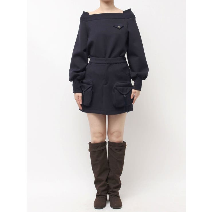 【セットアップ対応】スウェットポケットミニスカート | dazzlin | 詳細画像46 