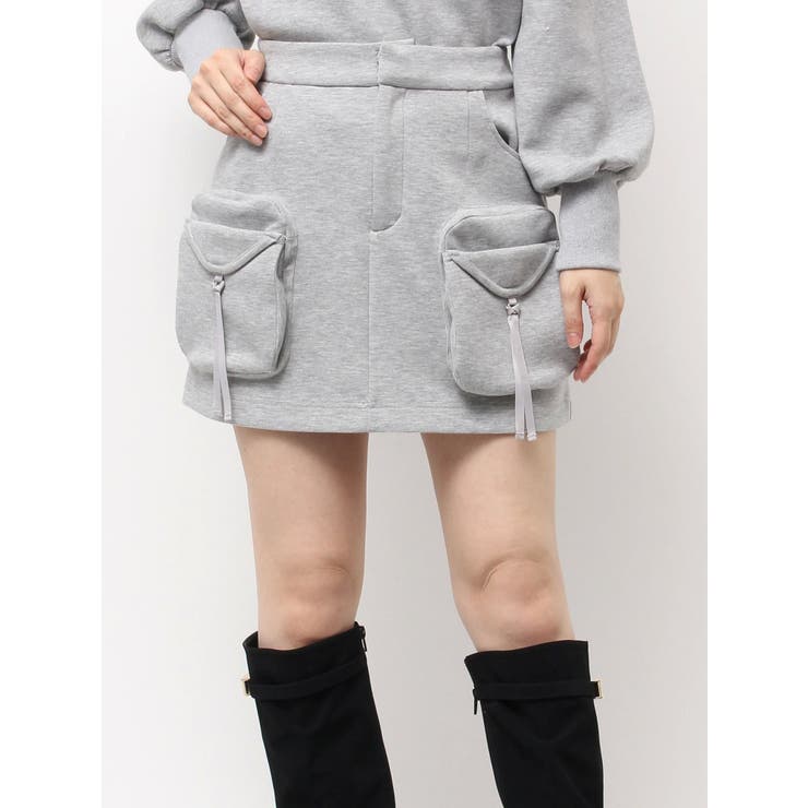 【セットアップ対応】スウェットポケットミニスカート | dazzlin | 詳細画像47 