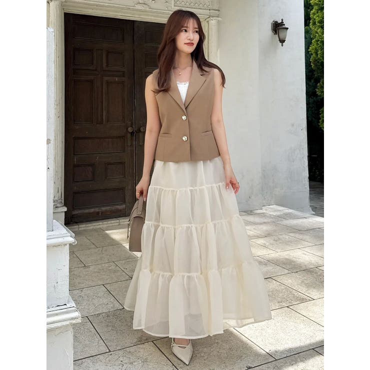 オーガンティアードスカート | dazzlin | 詳細画像20 