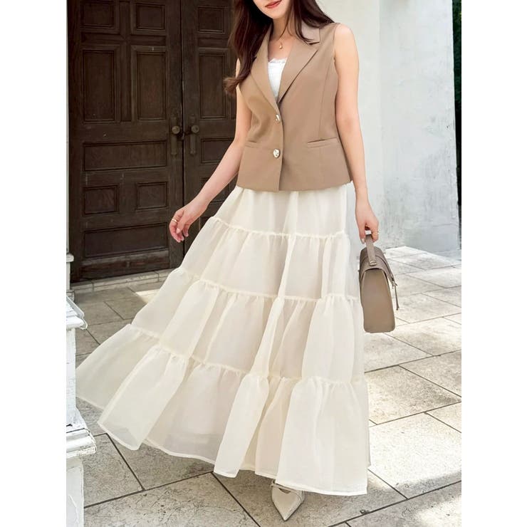 オーガンティアードスカート | dazzlin | 詳細画像21 