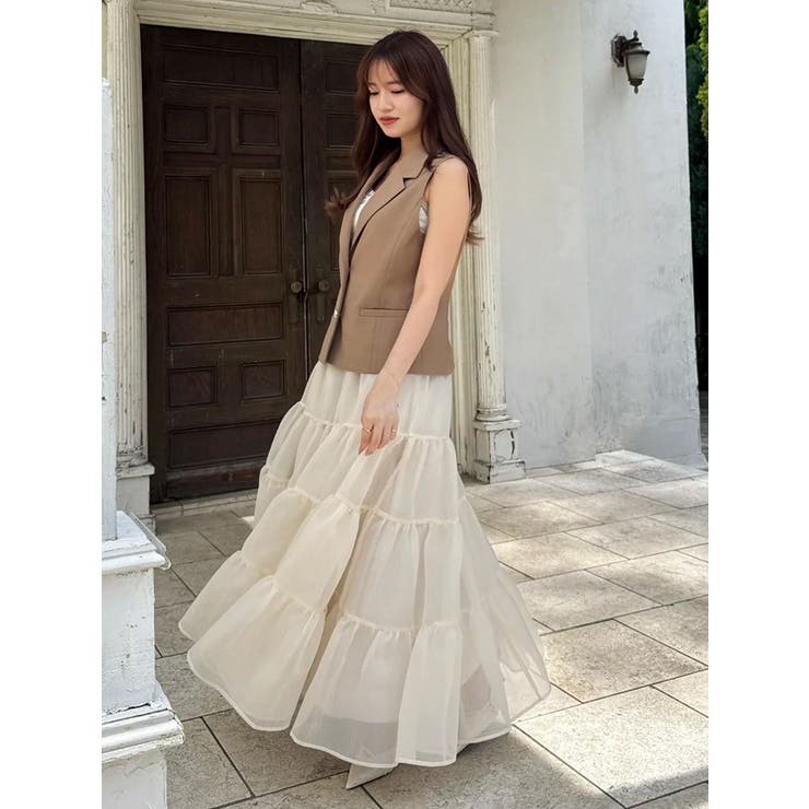 オーガンティアードスカート | dazzlin | 詳細画像23 