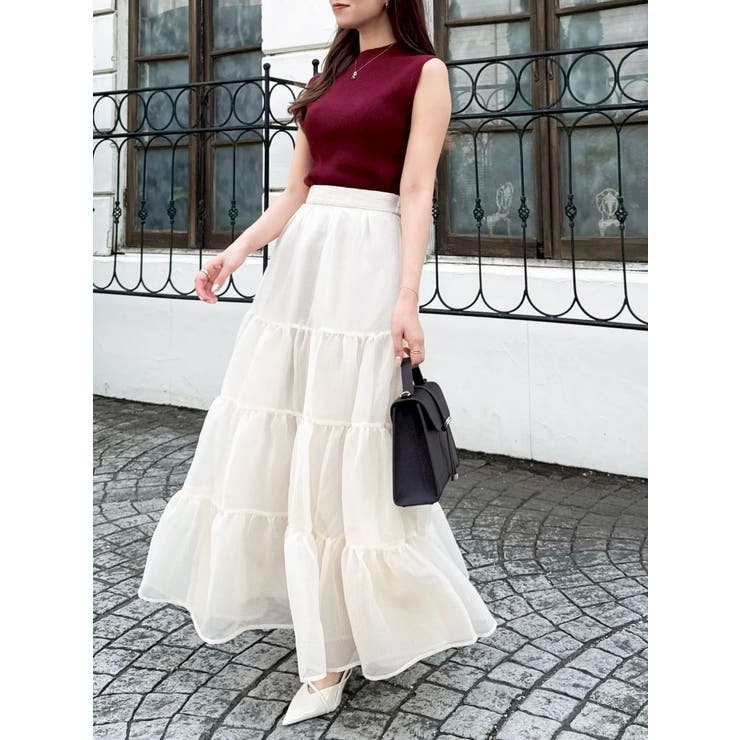 オーガンティアードスカート | dazzlin | 詳細画像3 