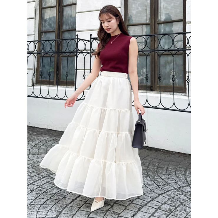 オーガンティアードスカート | dazzlin | 詳細画像4 