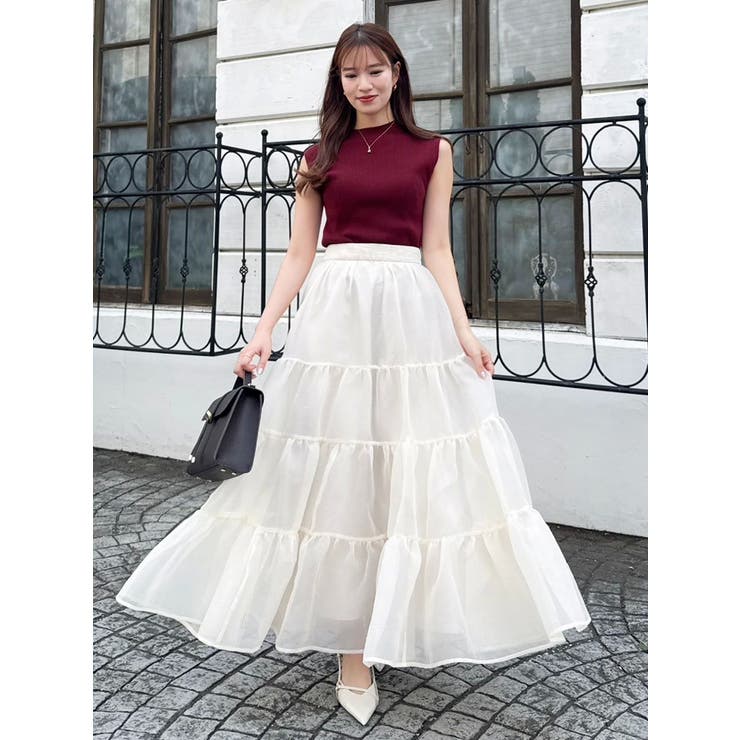 オーガンティアードスカート | dazzlin | 詳細画像5 