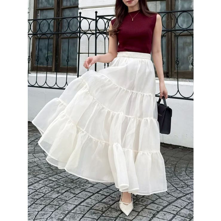 オーガンティアードスカート | dazzlin | 詳細画像6 