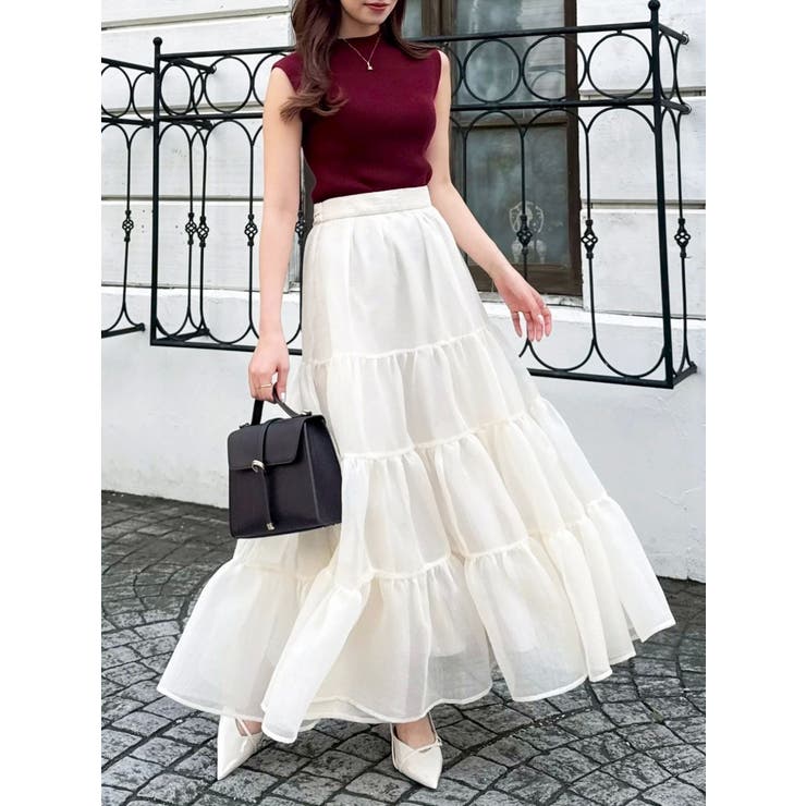 オーガンティアードスカート | dazzlin | 詳細画像8 