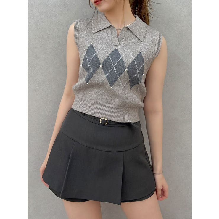 【セットアップ対応】レイヤードスカートパンツ | dazzlin | 詳細画像1 