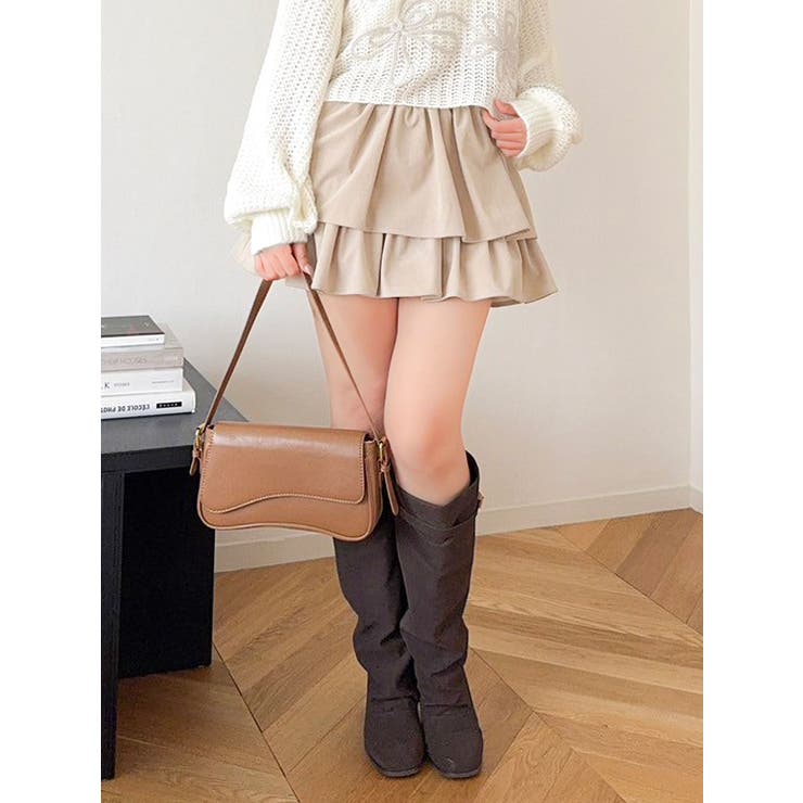 【セットアップ対応】フェイクスウェードミニスカート | dazzlin | 詳細画像1 