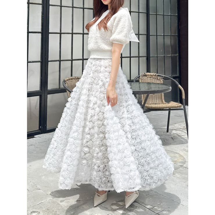 モチーフボリュームフレアスカート | dazzlin | 詳細画像1 