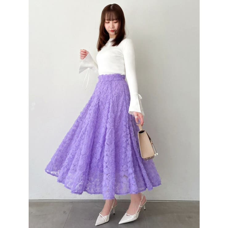 モチーフボリュームフレアスカート | dazzlin | 詳細画像12 