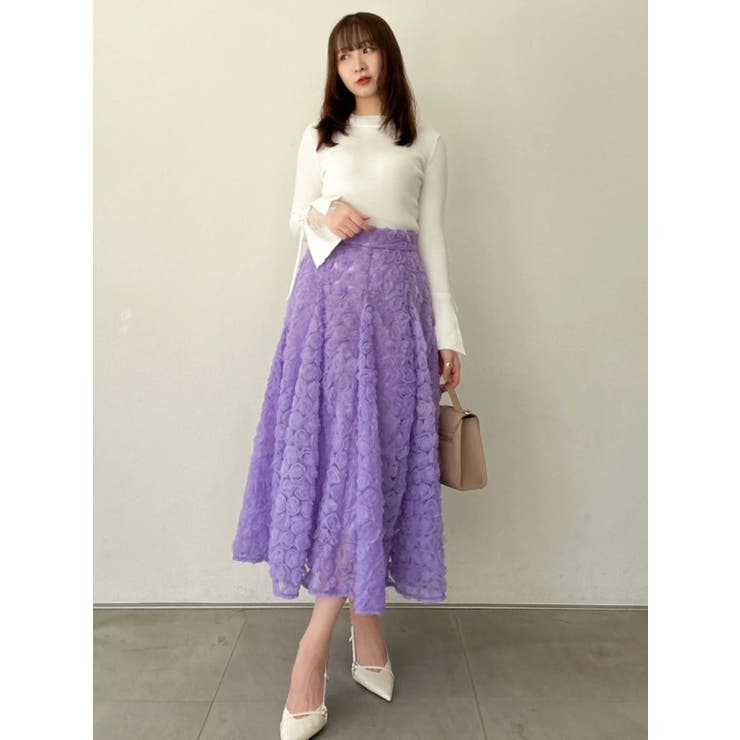 モチーフボリュームフレアスカート | dazzlin | 詳細画像13 