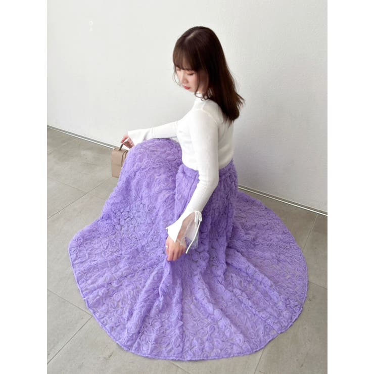 モチーフボリュームフレアスカート | dazzlin | 詳細画像14 