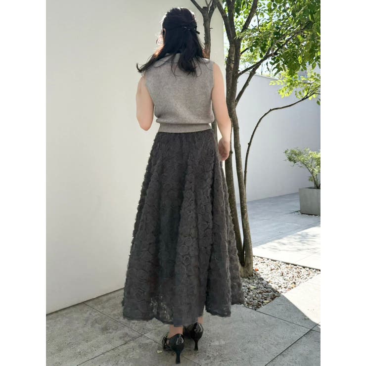 モチーフボリュームフレアスカート | dazzlin | 詳細画像24 